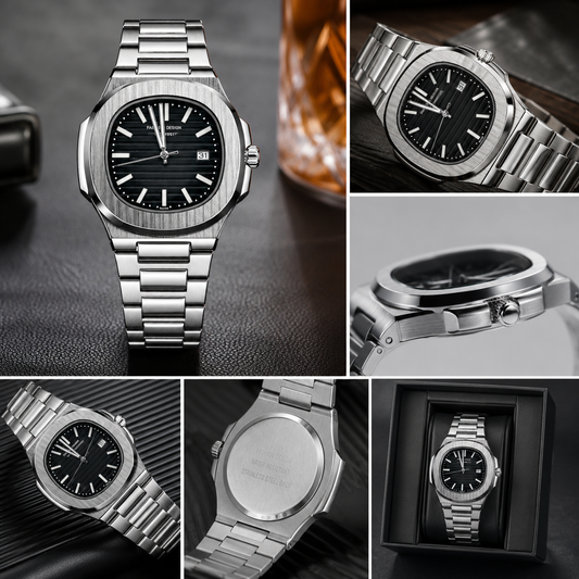 Luxury Stainless Steel Quartz Watch